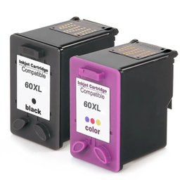 Kit Cartucho de Tinta Compatível 60xl 60 para Hp F4480 C4680 C4780 F4280 D1660 D410 F4440 - 2