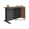 Mesa Escritório Home Office 120 Cm X 75 Cm com Painel Ripado Cor:mel com Grafite - 5