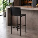 Ver imagem 2 de Banqueta Alta Madeira com Encosto Kiel Cor Preto - Kmj
