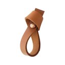 Ver imagem 1 de 02 Puxadores Nó Parafuso - Couro Legítimo Marrom:Rose Gold