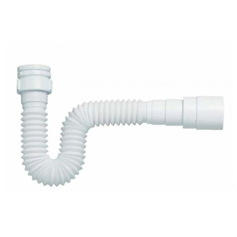 Sifão Tubo Extensível Universal Pvc Branco 120cm