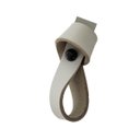 Ver imagem 1 de 02 Puxadores Nó Parafuso - Couro Legítimo Cinza:Preto