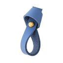 Ver imagem 1 de 02 Puxadores Nó Parafuso - Couro Legítimo Azul:Dourado