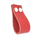 Ver imagem 1 de 02 Puxadores DokoTwo Parafuso - Couro Legítimo Vermelho:Branco