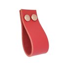 Ver imagem 1 de 02 Puxadores DokoTwo Parafuso - Couro Legítimo Vermelho:Rose Gold