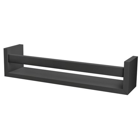 Revisteiro de Parede 45cm Prateleira para Livros e Revistas:preto