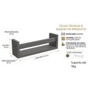 Ver imagem 4 de Revisteiro de Parede 45cm Prateleira para Livros e Revistas:preto