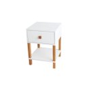 Ver imagem 3 de Mesa de Cabeceira Evo Branca 1 Gaveta Alta