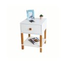 Ver imagem 2 de Mesa de Cabeceira Evo Branca 1 Gaveta Alta