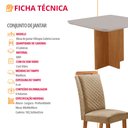 Ver imagem 2 de Mesa de Jantar Olimpia 90cm Tampo MDF Vidro Canto Copo com 4 Cadeiras Lorena