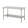 Mesa em Inox 1,20 Mts com Prateleira-Sulfisa - 1