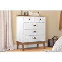 Ver imagem 1 de Cômoda Casal Mb 1020 5 Gavetas Freijo-branco - Movelbento