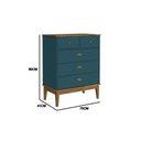 Ver imagem 3 de Cômoda Casal Mb 1020 5 Gavetas Freijo-branco - Movelbento