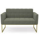 Ver imagem 6 de Sofá Namoradeira Base Industrial Dourado Ana Bouclé Menta - Ibiza