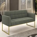 Ver imagem 2 de Sofá Namoradeira Base Industrial Dourado Ana Bouclé Menta - Ibiza