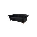 Ver imagem 2 de Sofá Chesterfield Conde Del 2,30m Suede Preto / decoração , Sala , Recepção