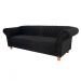 Ver imagem 2 de Sofá Chesterfield Conde Del 2,30m Suede Preto / decoração , Sala , Recepção