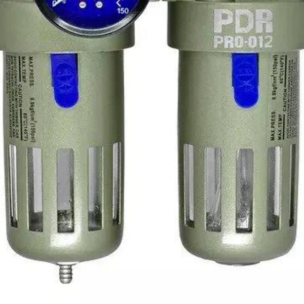 Conjunto Lubrifil PDR PRO-012 Filtro Regulador e Lubrificador de Ar com Manometro 1/2" BSP - 4
