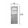 Porta Postigo Aluminio Brilhante 2.10 x 0.80 Lado Esquerdo - Hale - 2