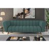 Sofá 3 Lugares 238cm Huskyer Veludo Verde Petróleo - Sallar Home - 2