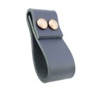 Ver imagem 1 de 02 Puxadores DobaTwo Parafuso - Couro Legítimo Azul Marinho:Rose Gold