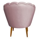 Ver imagem 4 de Poltrona Pétala de Veludo Luxo Decorativa Liberty Móveis Rosê
