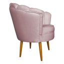 Ver imagem 3 de Poltrona Pétala de Veludo Luxo Decorativa Liberty Móveis Rosê
