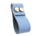 Ver imagem 1 de 02 Puxadores DobaTwo Parafuso - Couro Legítimo Azul:Rose Gold