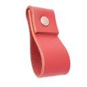 Ver imagem 1 de 02 Puxadores Doba Parafuso - Couro Legítimo Vermelho:Rose Gold