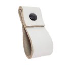 Ver imagem 1 de 02 Puxadores Doba Parafuso - Couro Legítimo Cinza:Preto