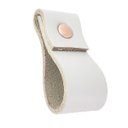 Ver imagem 1 de 02 Puxadores Doba Parafuso - Couro Legítimo Cinza:Rose Gold