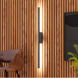 Arandela Perfil Led Slim Luz Indireta 240leds 1 Metro Preto - 3