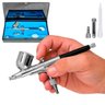 Pistola de Pintura Aerografo PDR PRO-575 Gravidade 7ml Bico 0,3mm Gatilho Ar e Tinta - 1
