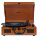 Ver imagem 1 de Vitrola Toca Disco Vinil Retro Bluetooth USB Auxiliar Reproduz e Grava Em Mp3 Bivolt Vintage Raveo