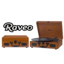 Ver imagem 2 de Vitrola Toca Disco Vinil Retro Bluetooth USB Auxiliar Reproduz e Grava Em Mp3 Bivolt Vintage Raveo