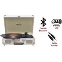 Ver imagem 2 de Vitrola Toca Discos Vinil Retro Bluetooth USB Auxiliar Reproduz e Grava Em Mp3 Bivolt Vintage Raveo