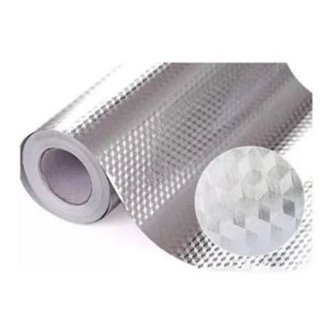 Papel Adesivo Impermeável Lavável Prateado 5m X 40cm