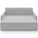 Ver imagem 5 de Sofá Cama Retrátil para Sala de Estar 220cm Porthos M03 Veludo Cinza - Lyam Decor