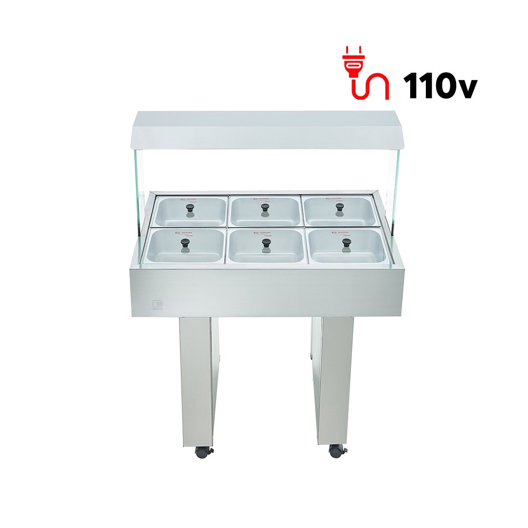 Buffet Self Service Térmico Bm Movel 06 Cubas - Edanca 110v - 1