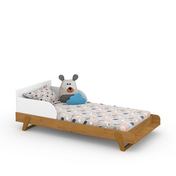 Berço Multifuncional Bkids Branco Soft Freijó Eco Wood - 3