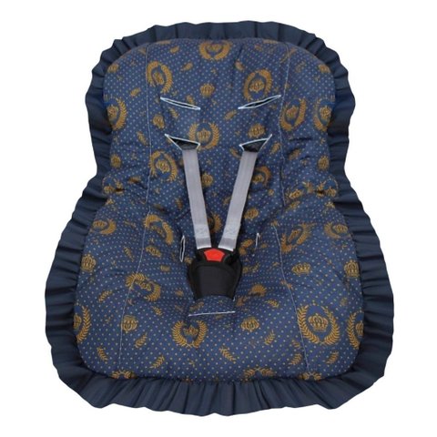 Capa de Bebê Conforto Mt - Nobreza Marinho com Dourado