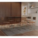 Ver imagem 4 de Kit 6 Cadeiras de Jantar Industrial Estofadas Veludo Marrom Base Cobre Vitoria Marrom