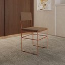 Ver imagem 5 de Kit 6 Cadeiras de Jantar Industrial Estofadas Veludo Marrom Base Cobre Vitoria Marrom