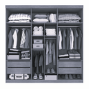 Ver imagem 3 de Guarda Roupa Casal 6 Portas 4 Gavetas Belem S/esp e S/pes Valverde Moveis Branco