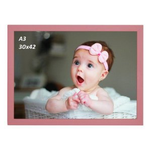 Porta-retrato Moldufoto para Fotos 30 X 42 (a3) Moldura Lisa de 2 Cm - Rosa Bebê