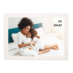 Porta-retrato Moldufoto para Fotos 30 X 42 (a3) Moldura Lisa de 2 Cm - Branco