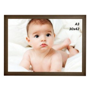 Porta-retrato Moldufoto para Fotos 30 X 42 (a3) Moldura Lisa de 2 Cm - Tabaco