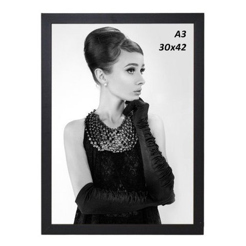 Porta-retrato Moldufoto para Fotos 30 X 42 (a3) Moldura Lisa de 2 Cm - Preto