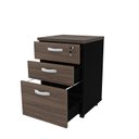 Ver imagem 4 de Gaveteiro Volante para Escritório 2 Gavetas + Gaveta para Pasta - Nogal