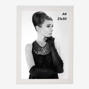 Porta-retrato Moldufoto para Fotos 21 X 30 (a4) Moldura Lisa de 2 Cm - Branco